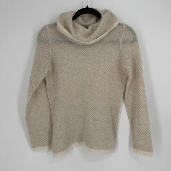 Ann Taylor sweater womens small S cashmere ivory cream lightweight minimalist - Picture 1 of 4